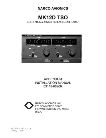 Narco Mk12d Maintenance Manual Tp25 Supplement Ebook Epub