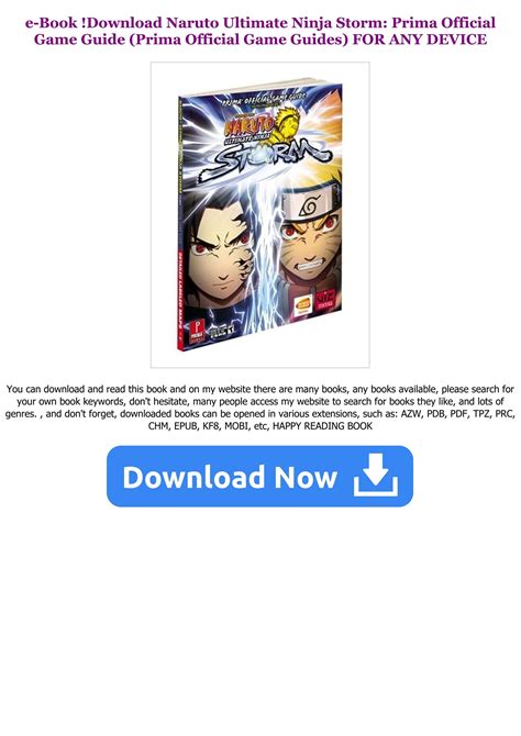 Naruto Ultimate Ninja Storm Prima Official Game Guide Prima Official Game Guides Epub