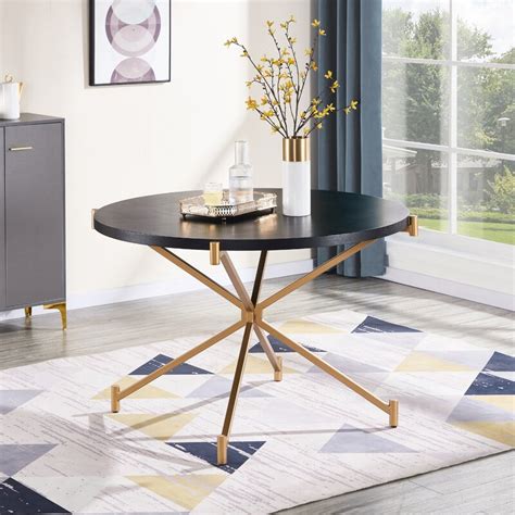 Nashly Round Metal Base Dining Table: Elevate Your Dining Experience