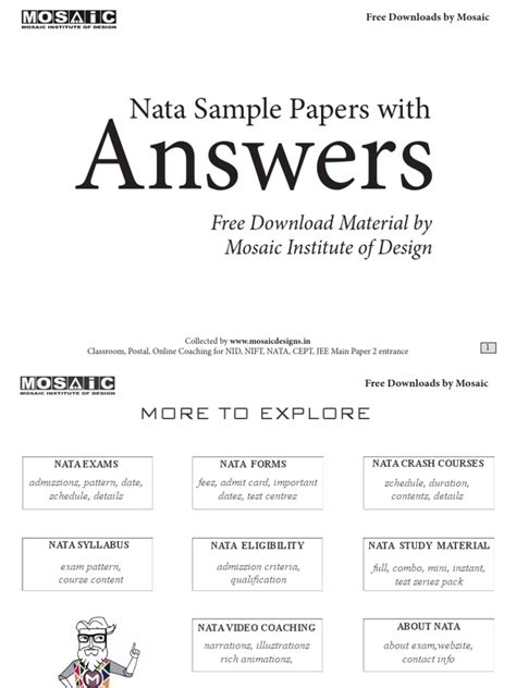 Nata Sample Papers 2011 With Answers Kindle Editon