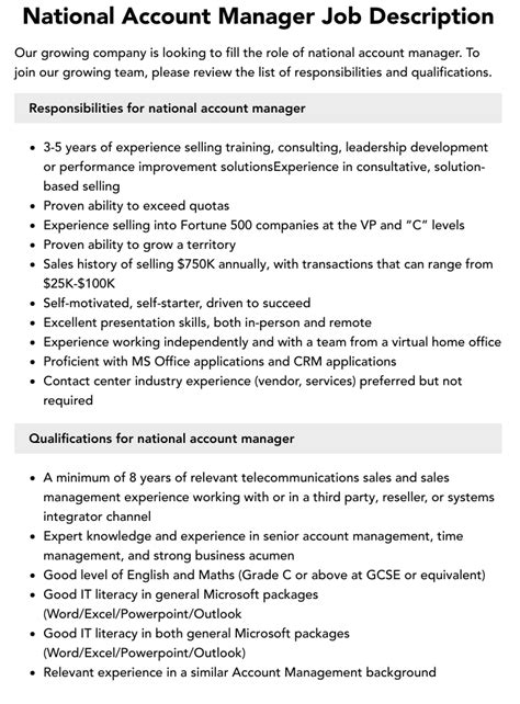 National Account Manager Jobs: A Lucrative Career Path for Driven Individuals