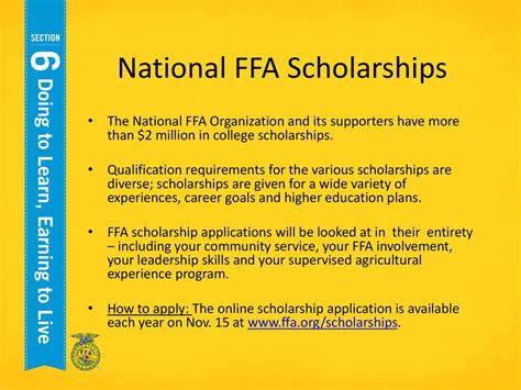 National FFA Scholarship Application: A Comprehensive Guide to Maximizing Your Chances