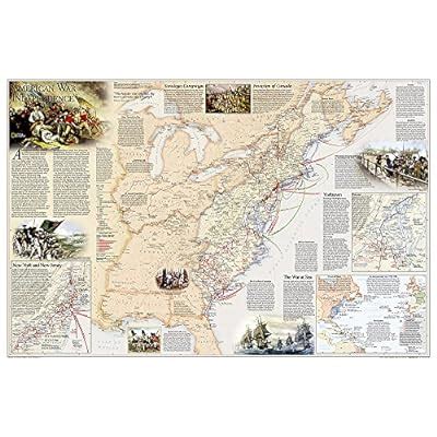 National Geographic Battles of the Revolutionary War and War of 1812 2 sided Wall Map Laminated 36 x 24 inches National Geographic Reference Map PDF