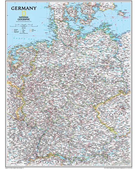 National Geographic Germany Classic Wall Map Laminated 235 x 3025 inches National Geographic Reference Map Doc
