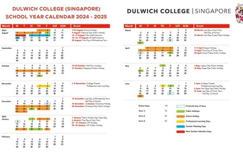 National University of Singapore Academic Calendar