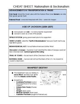 Nationalism And Sectionalism Answers Sheet Reader