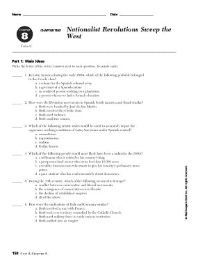 Nationalist Revolutions Sweep The West Answer Key Doc