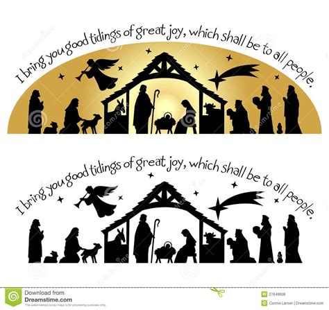 Nativity Silhouette Printable Free