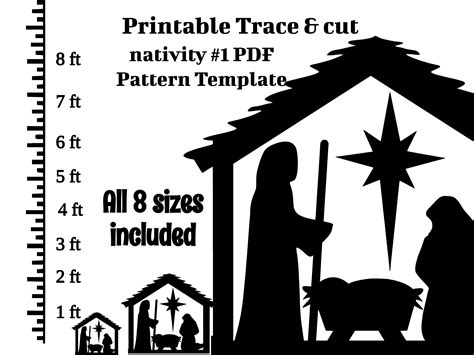 Nativity Silhouette Template