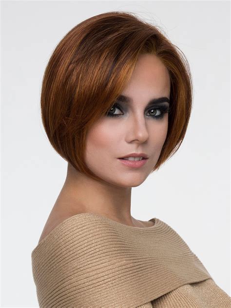 Natural Auburn Straight Chin Length Bob Wigs vs. Synthetic