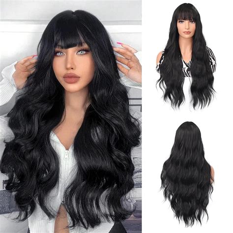 Natural Black Wavy Synthetic Long Wigs: A Comprehensive Guide