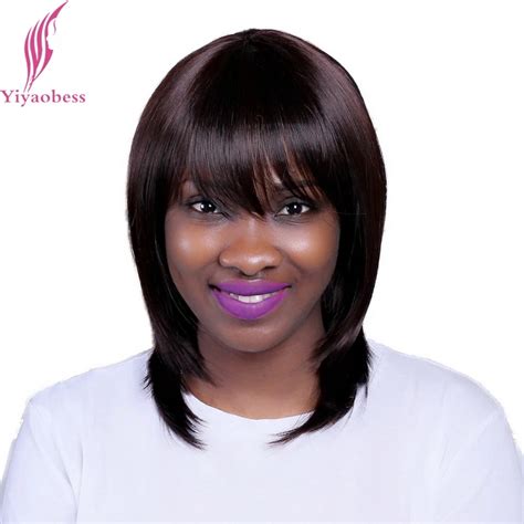 Natural Brown Straight Wigs For Cancer