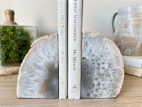 Natural Crystal Bookends: