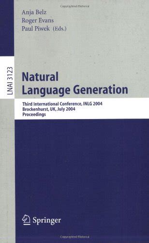 Natural Language Generation Third International Conference Epub