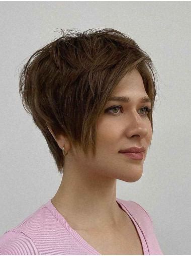 Natural Looking Short Wigs Pixie Wig Straight Short Brown Wigs