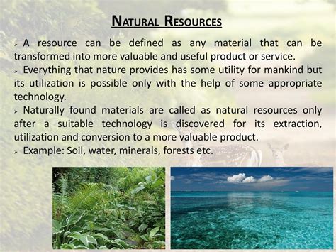 Natural Resources Its Utility for Mankind Reader