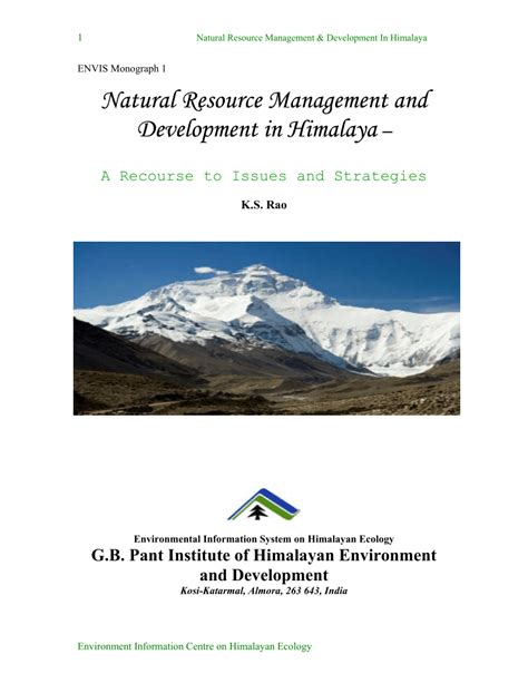 Natural Resources and Sustainable Development in Himalaya Reader