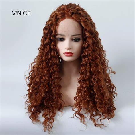 Natural Synthetic Auburn Lace Front Medium Wigs