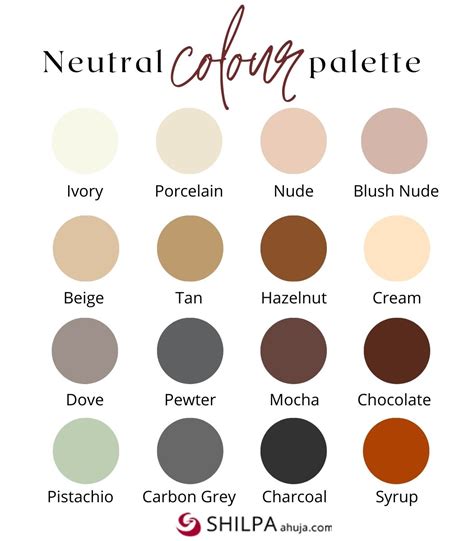 Natural and Neutral Shades: