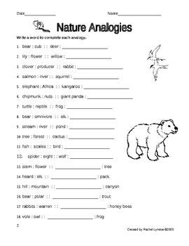 Nature Analogies Worksheet Answers Kindle Editon