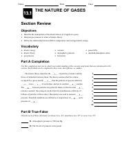 Nature Of Gases Answer Key PDF