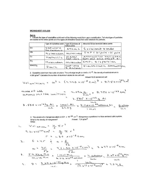 Nature Of Solids Answer Key Doc