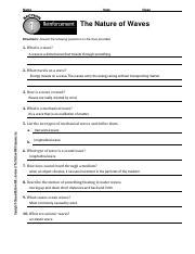 Nature Of Waves Section 1 Reinforcement Answers Kindle Editon