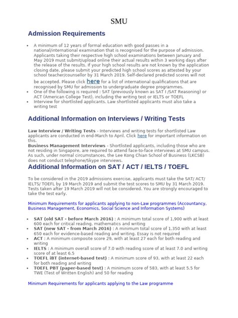 Navigate the SMU Admission Requirements for a Successful Application