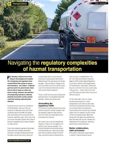 Navigating the Complexities of Hazmat Transportation