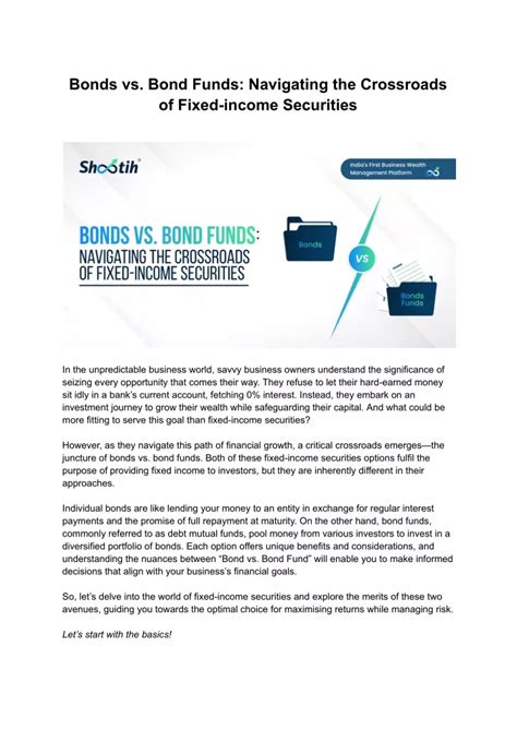 Navigating the Exciting World of Bond Funds