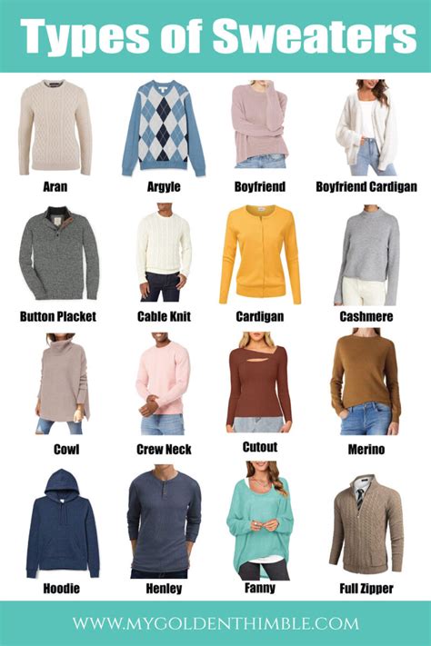 Navigating the Maze of Styles: A Comprehensive Guide to Sweater Types