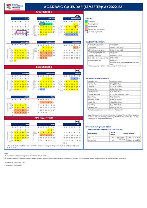 Navigating the NTU Academic Calendar: A Comprehensive Guide