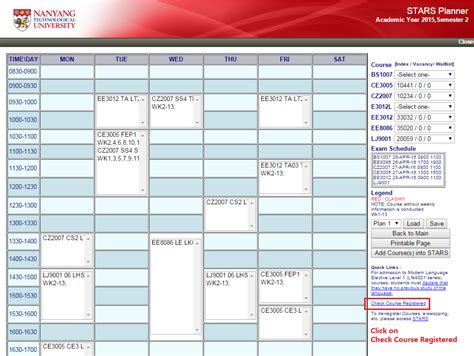 Navigating the NTU Class Schedule