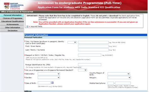 Navigating the Nanyang Technological University (NTU) Application Fee