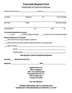 Navigating the University of Central Arkansas's Transcript Request Process