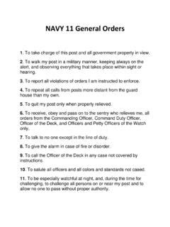 Navy 11 General Orders Printable