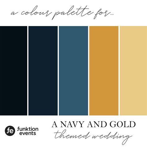 Navy Blue and Gold Color Scheme: