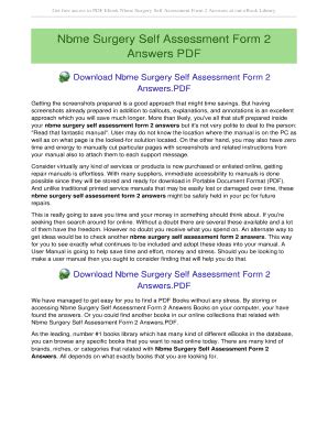 Nbme Surgery Self Assessment Answers Epub