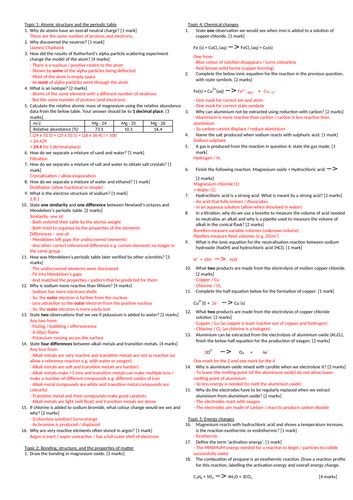 Nc Common Exam Chemistry 2013 Answers Doc