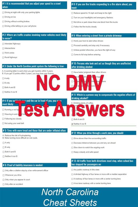 Nc Drivers Test Answers Epub