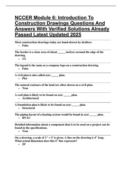 Nccer Answers Introduction To Construction Drawings Reader
