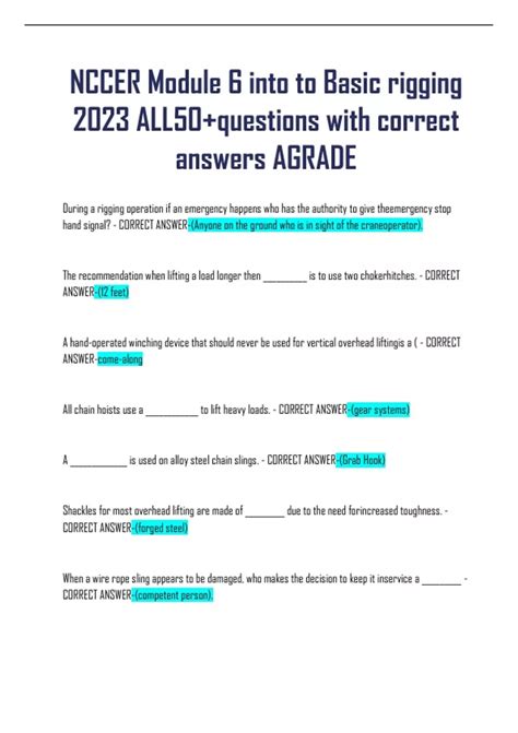 Nccer Answers To Module 6 Reader