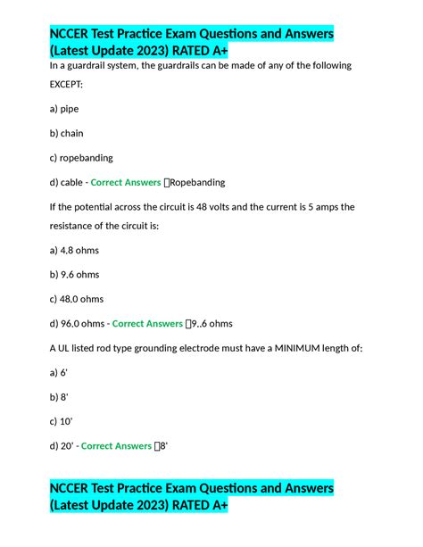 Nccer Module 4 Test Answers Doc