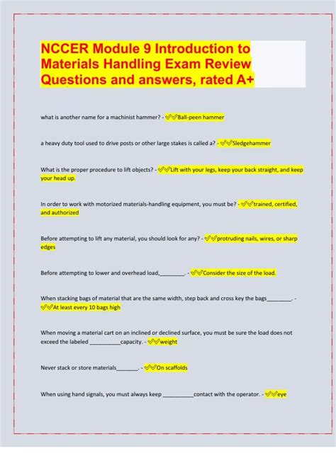 Nccer Module 9 Test Answers Reader