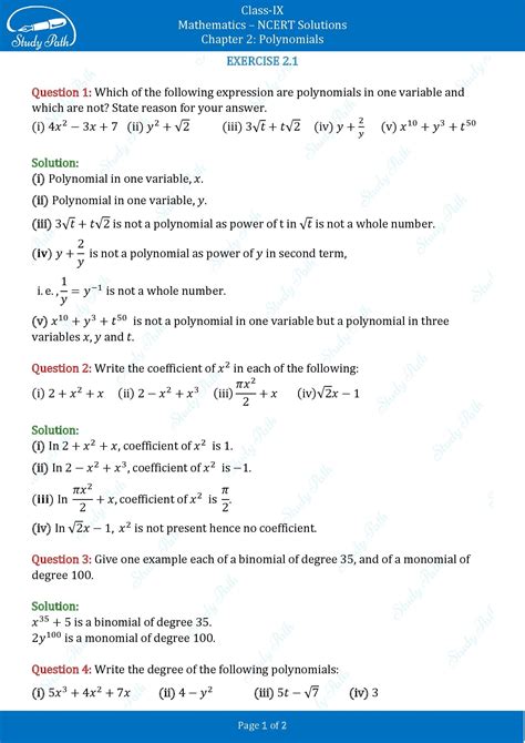 Ncert 9th Class Mathematics With Solutions Doc