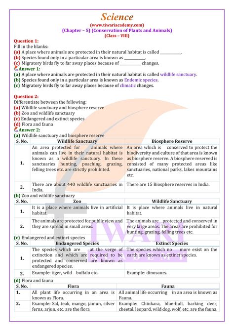 Ncert Science Question Answer Class 8 PDF