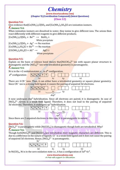 Ncert Solutions For Class 12 Chemistry Kindle Editon