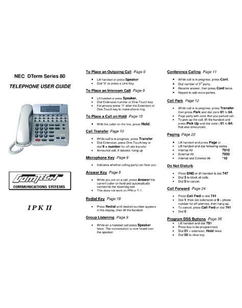 Nec Dterm 80 Phone Manual Ebook Reader
