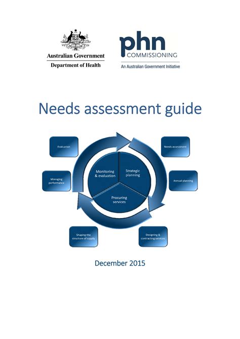 Needs Assessment: