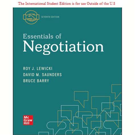 Negotiation lewicki saunders barry Ebook Kindle Editon
